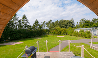 View from the glamping pod